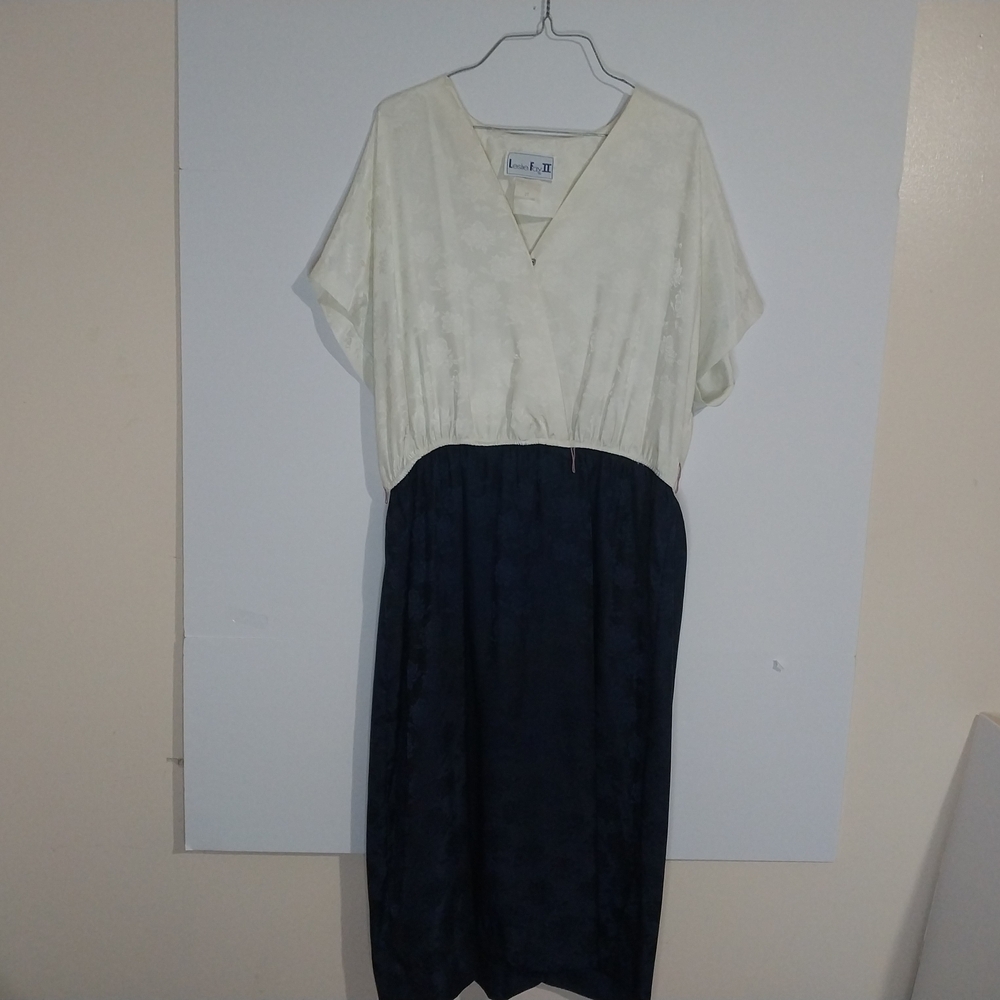 Elegant Vintage Two-Tone Dress